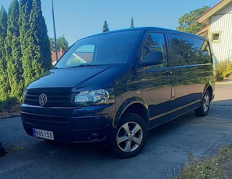 Volkswagen Transporter vuokrattava pakettiauto